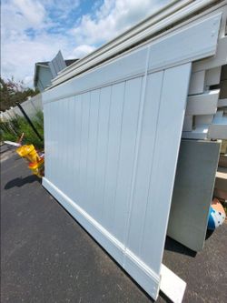6ft high White Privacy Viynl