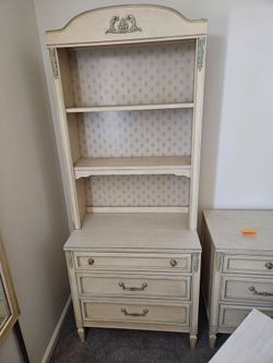 French Provincial Bookcase Dresser 3 Drawers