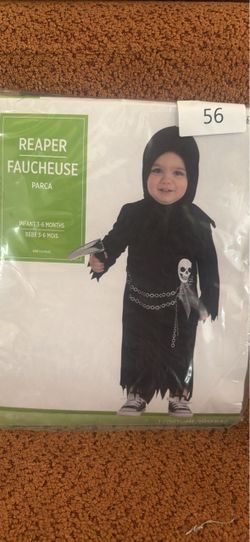 Infant Grim Reaper Halloween Costume 3-6 Months