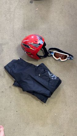 Kids Ski Helmet Goggles Pants