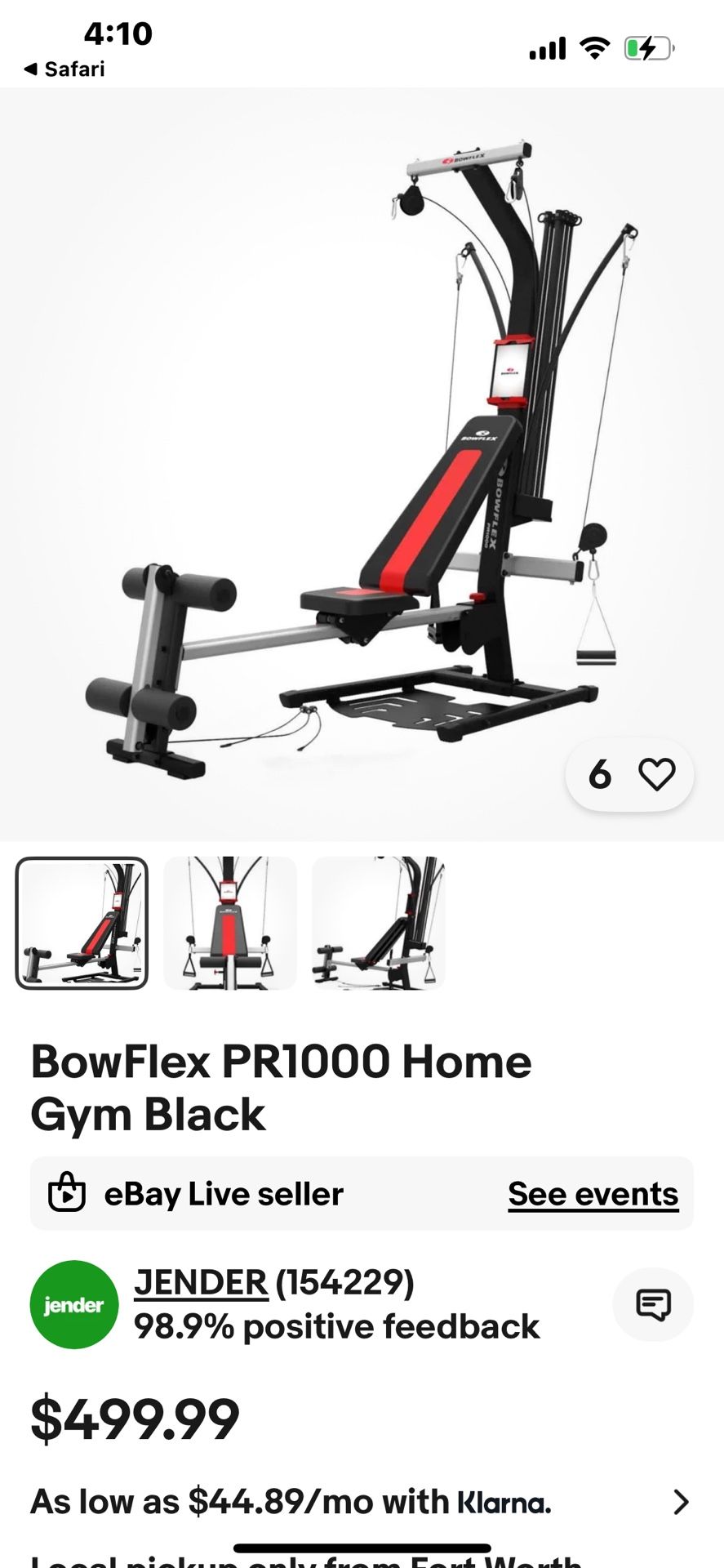 Bow flex Pro 1000 Home Gym Black 