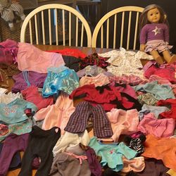 Giant American Girl Doll And Clothes Lot!