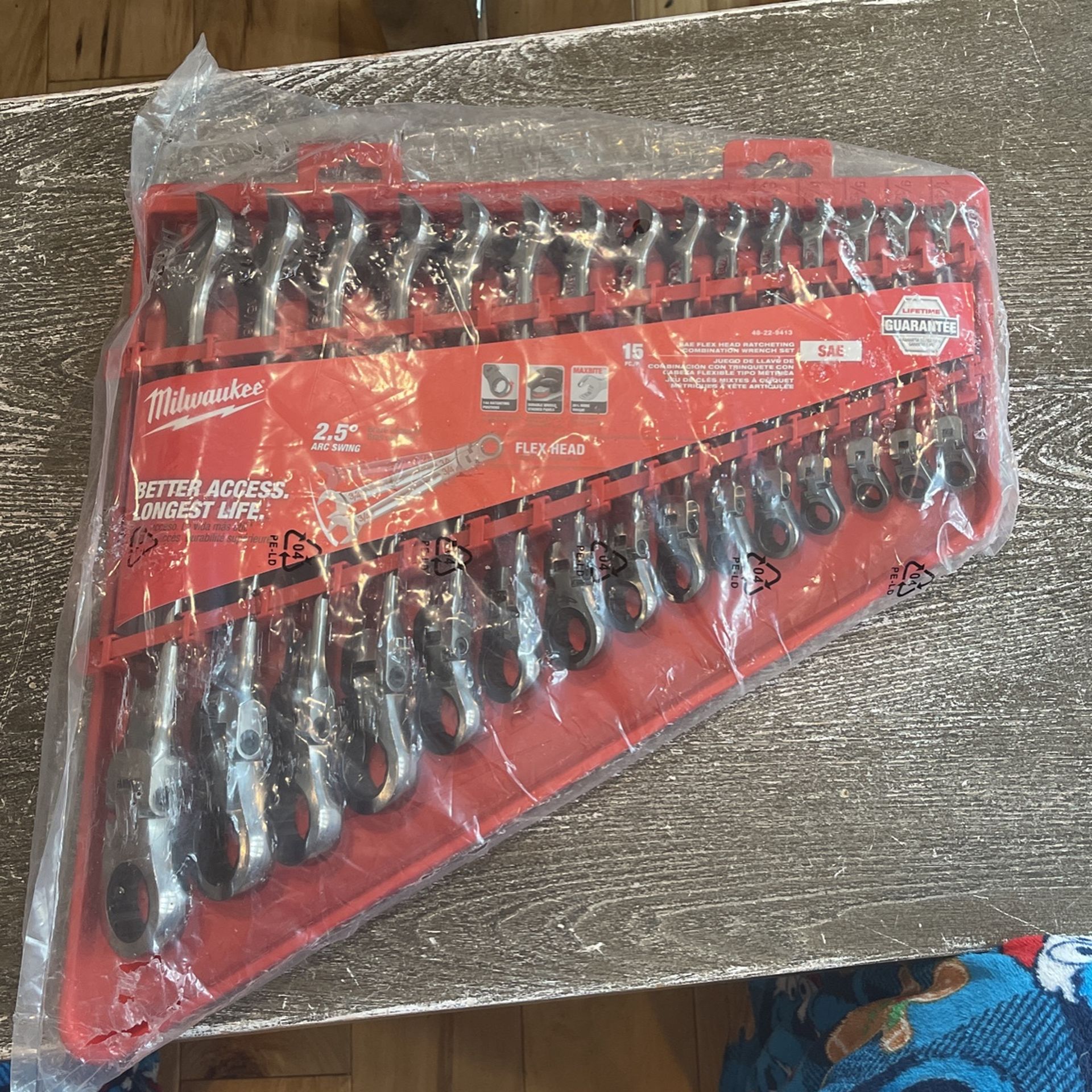 Milwaukee Flex Head 15pc Ratcheting Wrenches SAE