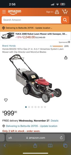 Honda HRX 217  Pushmower Self Propelled