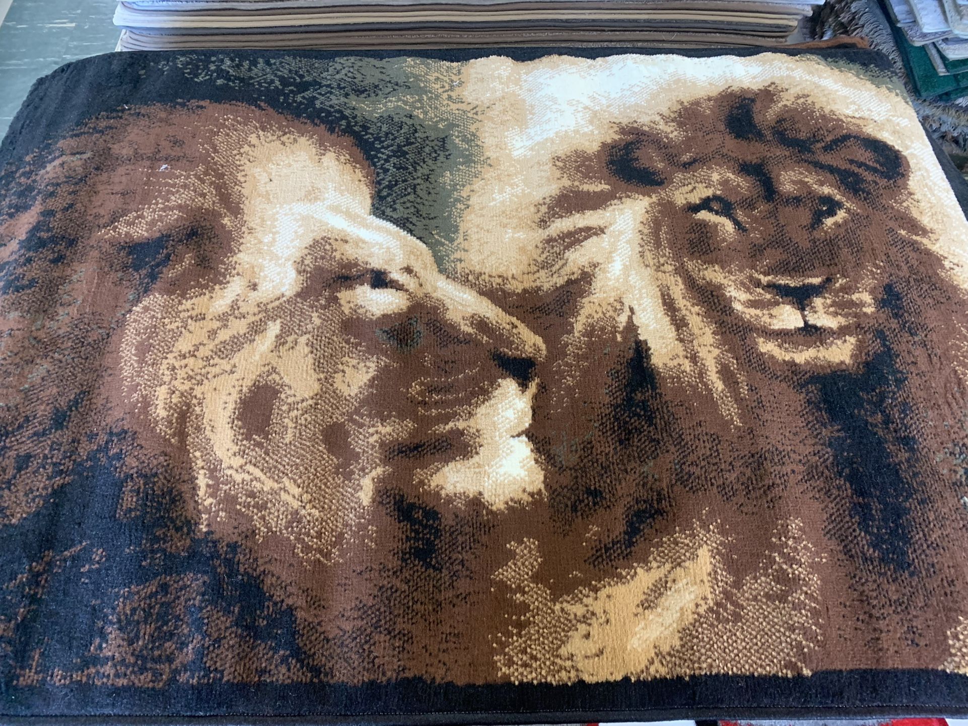 College Dorm Lion Safari Area Rug New