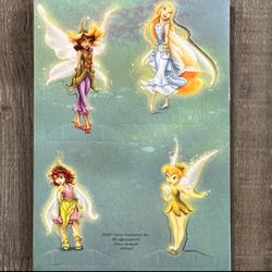New Disney Tinkerbell & 3 Fairy Friends Stand Up Paper Dolls