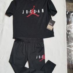 Nike Air Jordan Girls 2 PC Set Sustainable Leggings Outfit Set Size