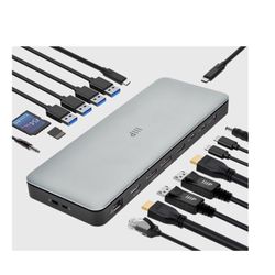 15-in-1 USB-c To Dual-HDMI +dual-Dp Quad Display Docking Station