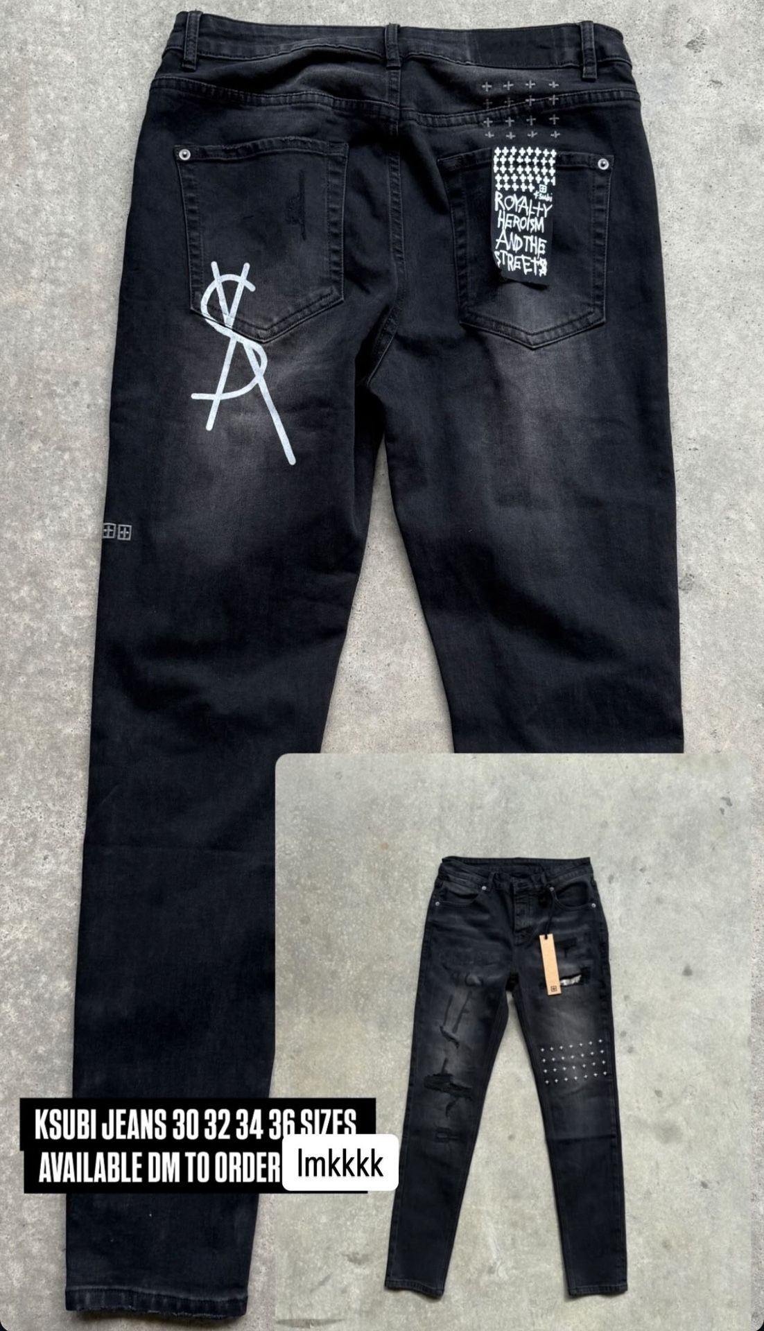 ksubi jeans size 31 and 32 available