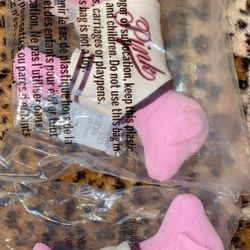 Pink Victoria Secret Varsity Jacket Dog Stuffed Animal 