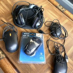 Wired Mouse & Headphones Bundle (Pick Up Today in Cedar Park)