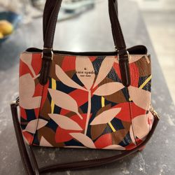 Kate Spade Floral print Purse with matching Wallet