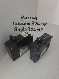 Electrical Breakers Sold Together 1- 30amp Tandem & 1 - 30amp Single Murray Brand