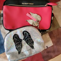 VICTORIA SECRETS CLUTCH PURSE W/MAKEUP PURSE SEE DESCRIPTION 