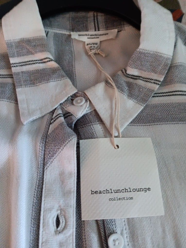 BEACHLUNCHLOUNGE Brand, Boyfriend Shirt, Nwt. Xl