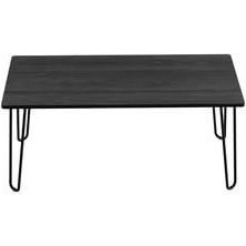 Mid Century Modern Black Coffee Table with Hairpin Legs