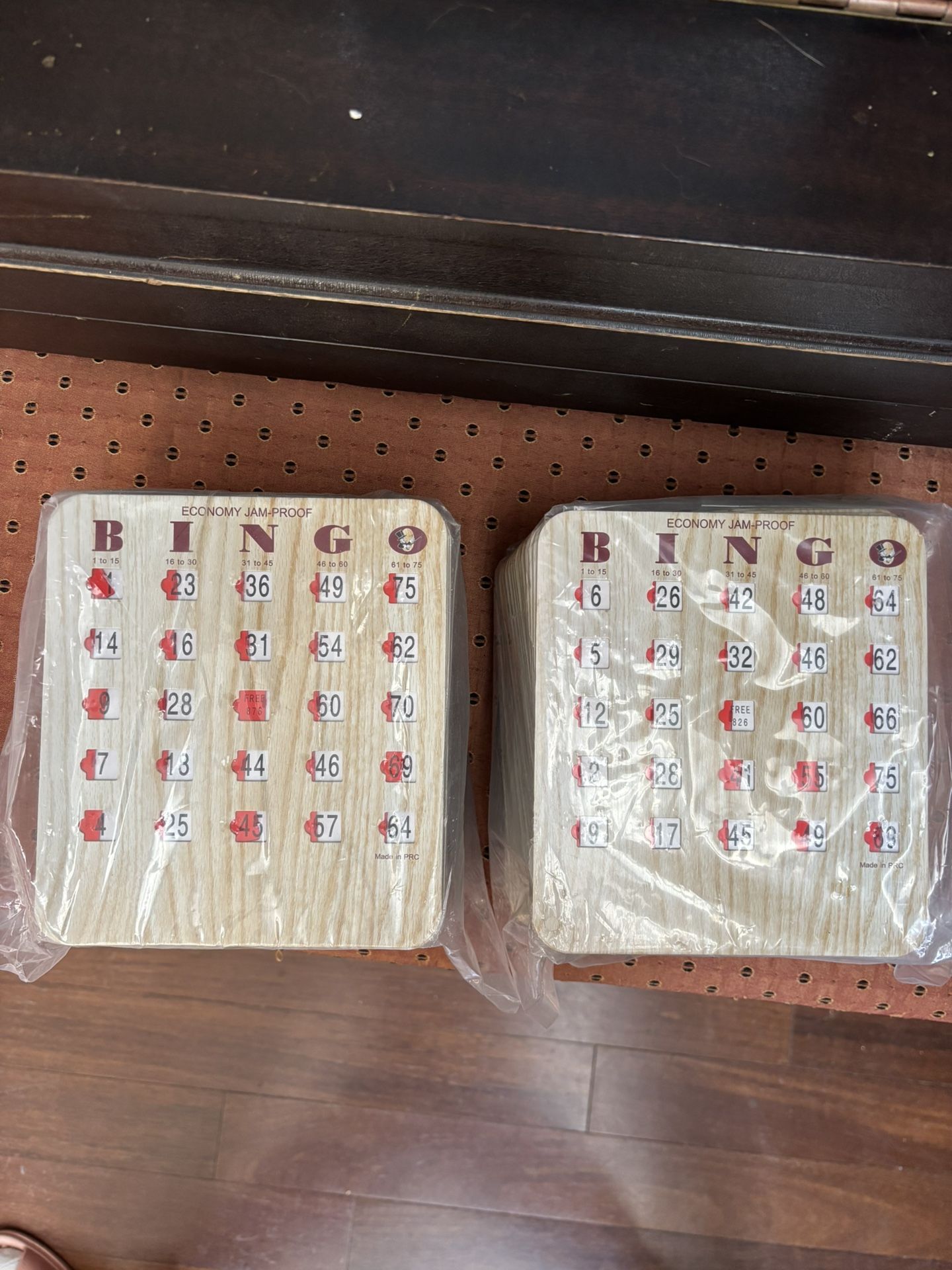 NEW Bingo Cards Wooden Reusable 50 Count