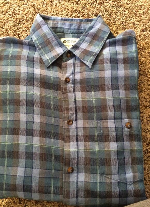 Haggar long sleeve plaid shirt