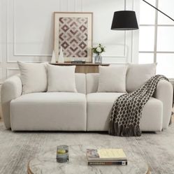 Comfortable White Sofa Couch - BEST DEAL IN TOWN