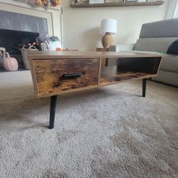 Mid Century Wooden Coffee Table Modern Rustic