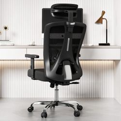 Ergonomic Office Chair,High Adjustable Back Desk Chair Computer Task Mesh Chair with Adjustable Headrest,Arms and Lumbar Support,for The Modern Office