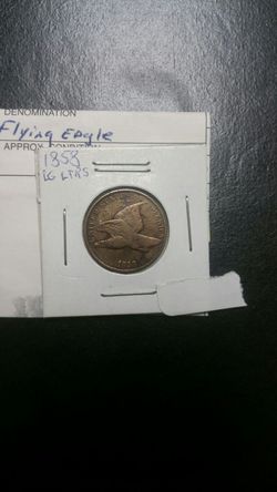1858 Flying Eagle 1 Cent Large Letter fine