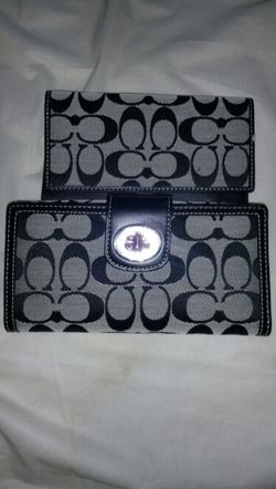 Coach Signature checkbook wallet