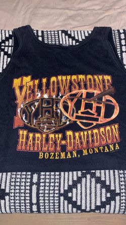 HARLEY DAVIDSON BLACK TANK TOP YELLOWSTONE MENS BOZEMAN, MT