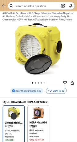 Industrial Air Scrubber Merv 10 Hepa Carbon filter