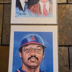 Reggie Jackson " Mr October" signed artwork