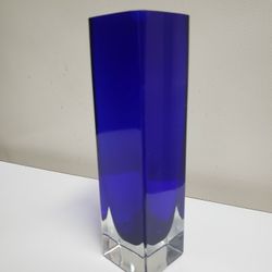 Cobalt Blue Art Glass Bud Vase
