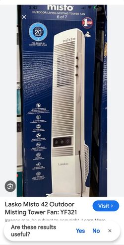 Lasko Misto 42 Outdoor Fan New No Box 