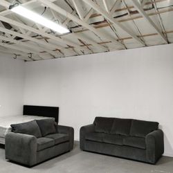 🔥  New Modern Couch Set – Charcoal Gray