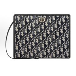 DIOR Dior Montaigne Series 30 Montaigne Classic Old Flower Embroidery Full Print Canvas Toiletry Bag Hand Bag（149）36