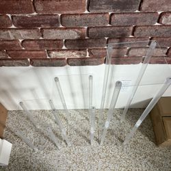 3 Acrylic Pedestals, Artificial Flower Columns