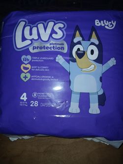 NEW SIZE 4 LUVS DIAPERS 28 COUNT
