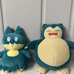 Pokémon Snorlax And Munchlax Plushies