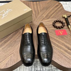 Christian Louboutin Men’s Leather Shoes With Box 2026 New 