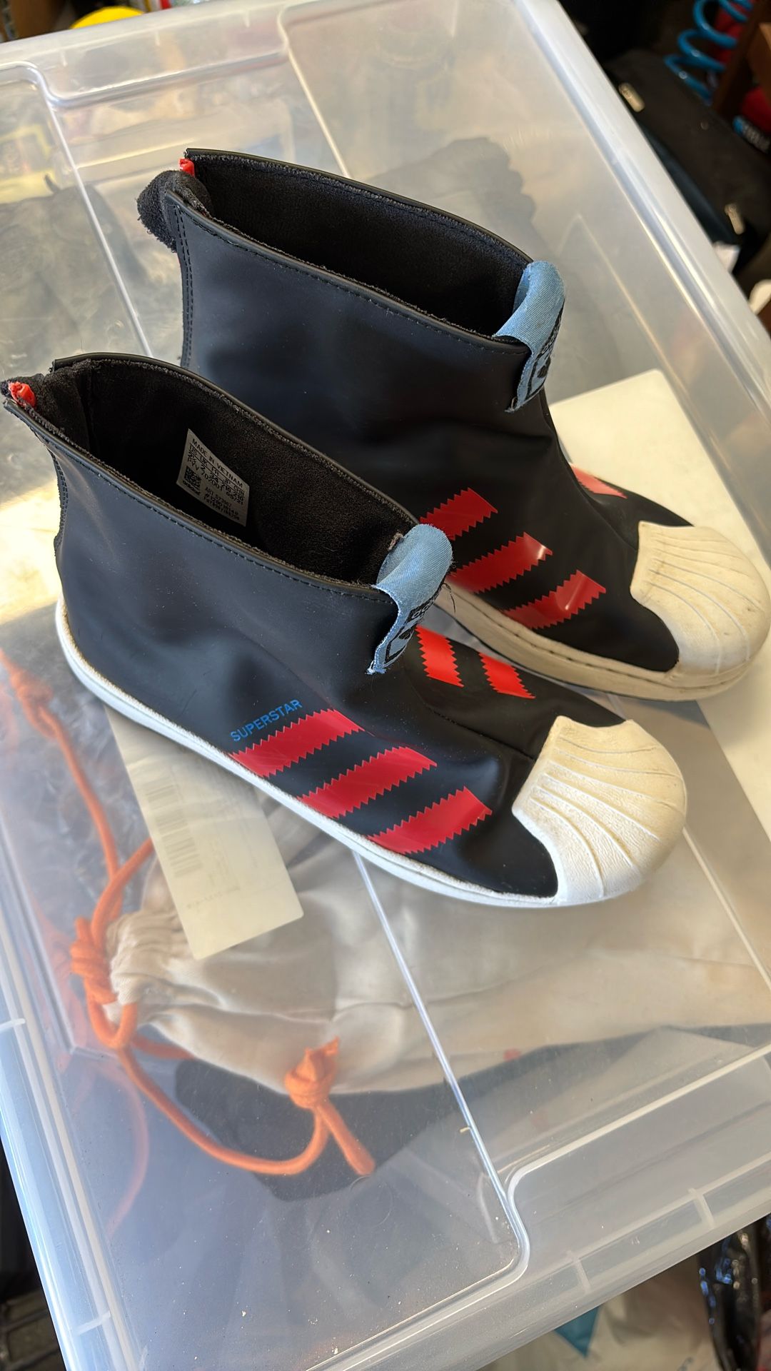 Boy Adidas Superstar Rain Boots Sz 2,5