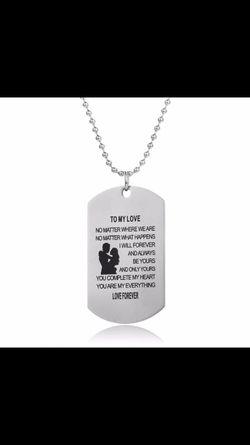 Sterling silver Dog tag necklace! Brand new! The perfect gift!