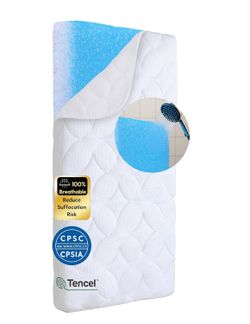 Babelio Crib Mattress Ultra-Breathable 100% Washable Core Dual Sided #2128N T6