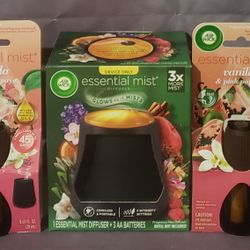 NASHVILLE, GA Pack Of 5 Airwick Essential Mist Home Fragrance Bundle 