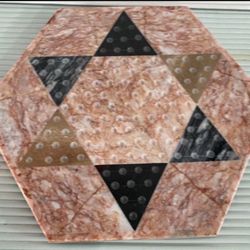 Vintage Quartz Marble Chinese Checkers Board