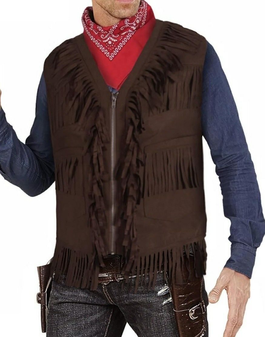Men's Fringe Western Style/Rodeo Vest XL 