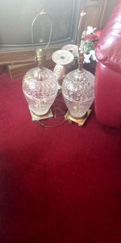 Crystal black brass lamps antiques 300