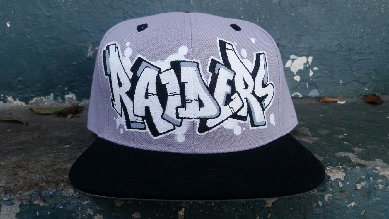 Custom painted graffiti style Oakland Raiders snapback hat for Sale in Los  Angeles, CA - OfferUp