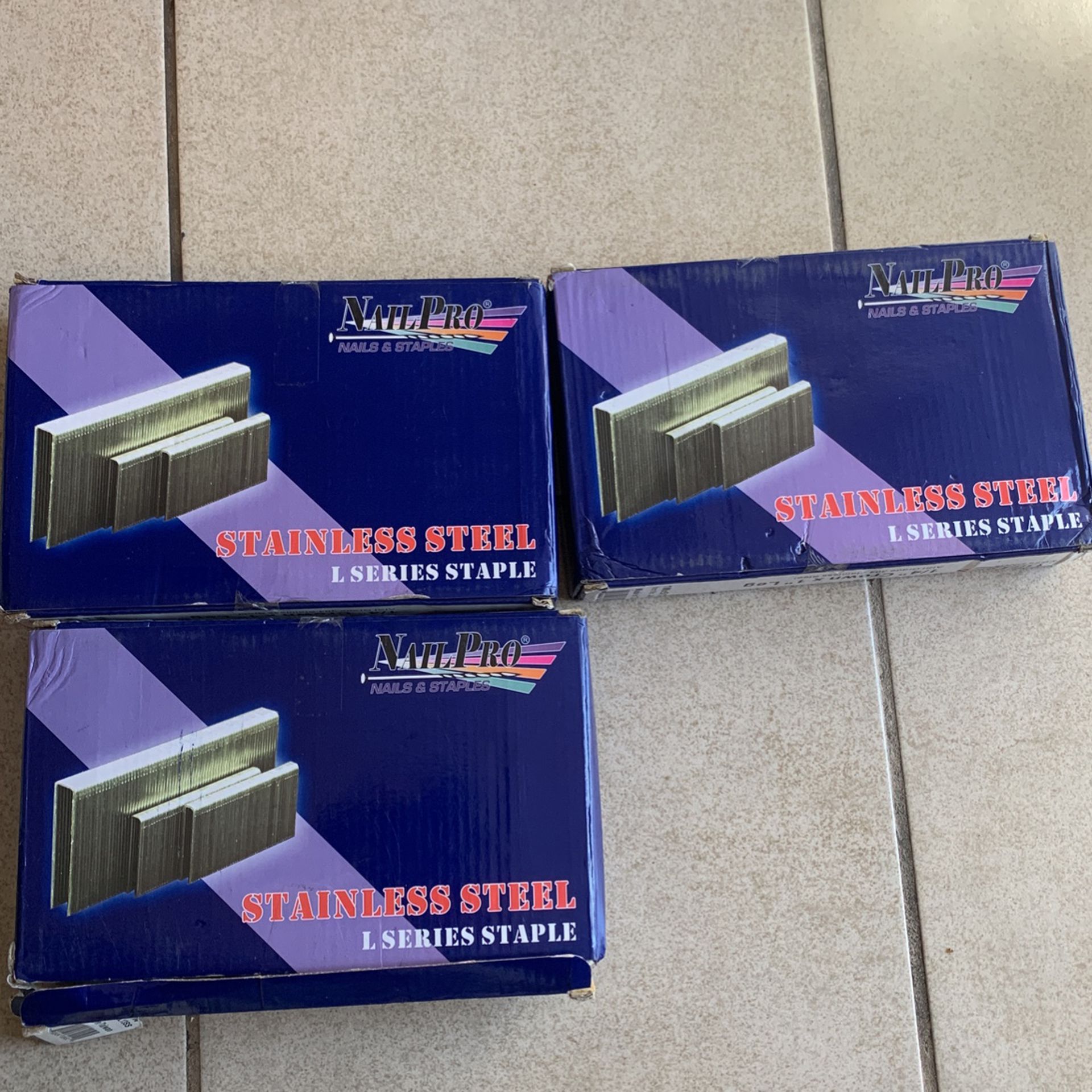 Nail Pro Stainless Steel L Series Staples 