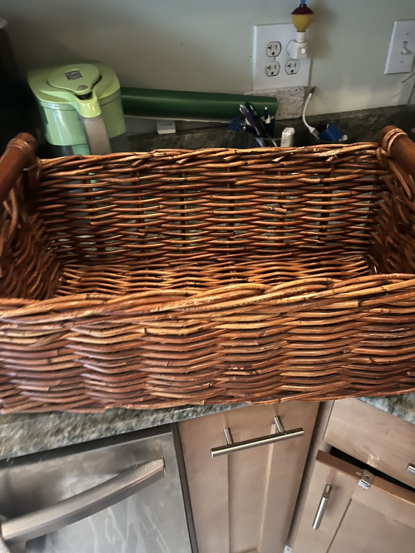 Wicker Basket To Store Your Clothes Or Blankets