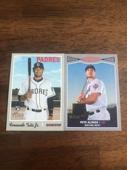Fernando Tatis & Pete Alonso Topps Rookie Baseball Cards