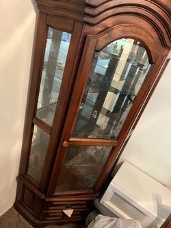 Wooden glass china cabinet